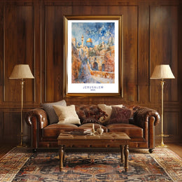 Jerusalem Dome of the Rock Urban Cityscape Poster PosterGoat
