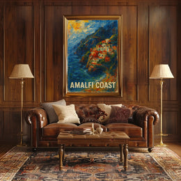 Amalfi Coast Poster Coastal Wall Art 18x24 Museum Poster