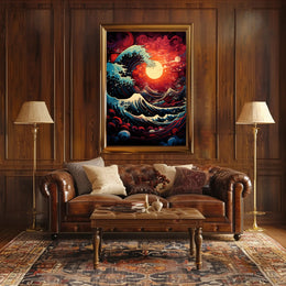 The Great Wave At Sunset Poster PosterGoat