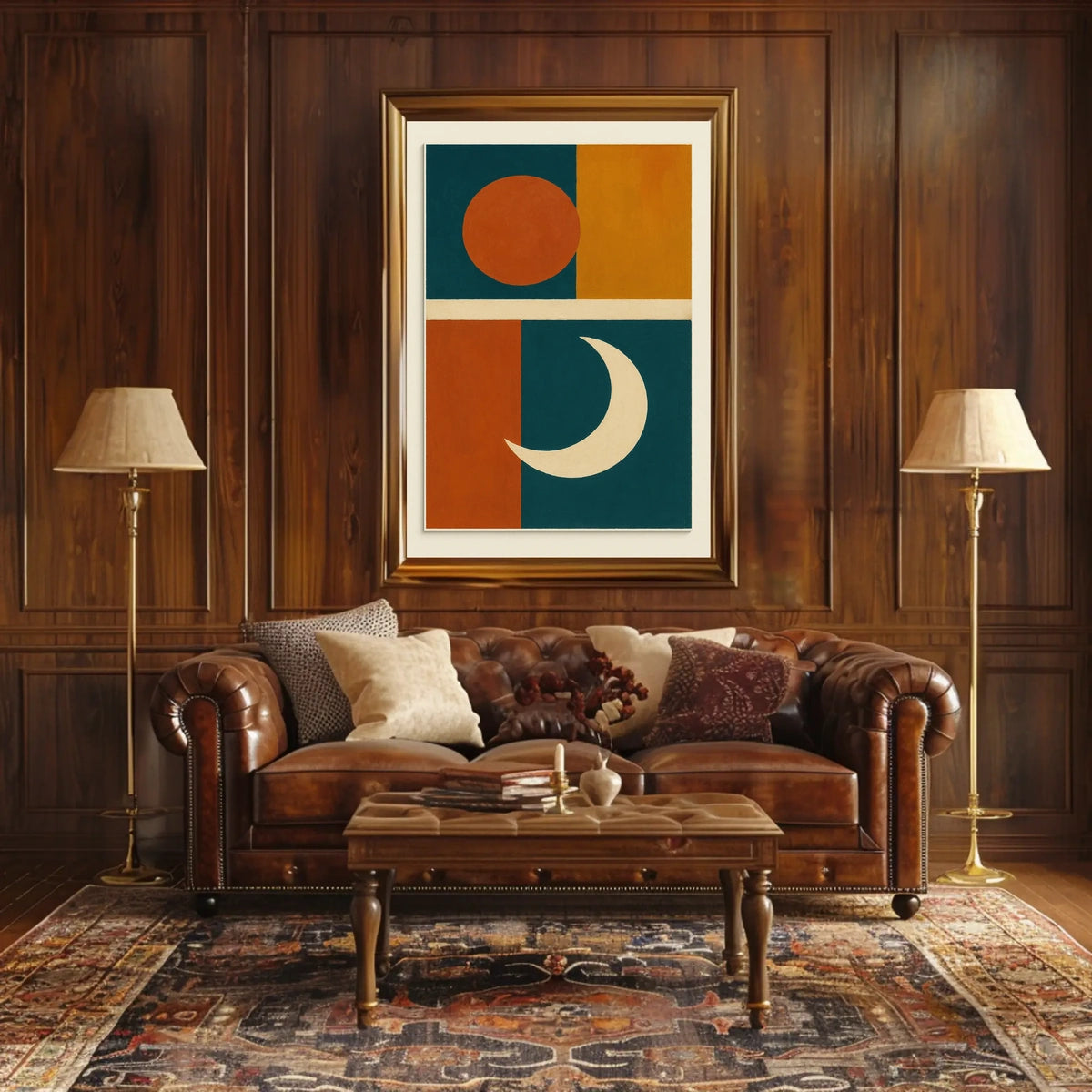 Sun and Moon Abstraction Poster