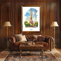 Eiffel Tower Parisian Scenery Art: Travel Poster PosterGoat