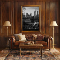 New York City Skyline Poster Wall Art 18x24 Print Premium