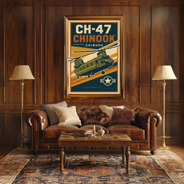 CH-47 Chinook Helicopter Poster