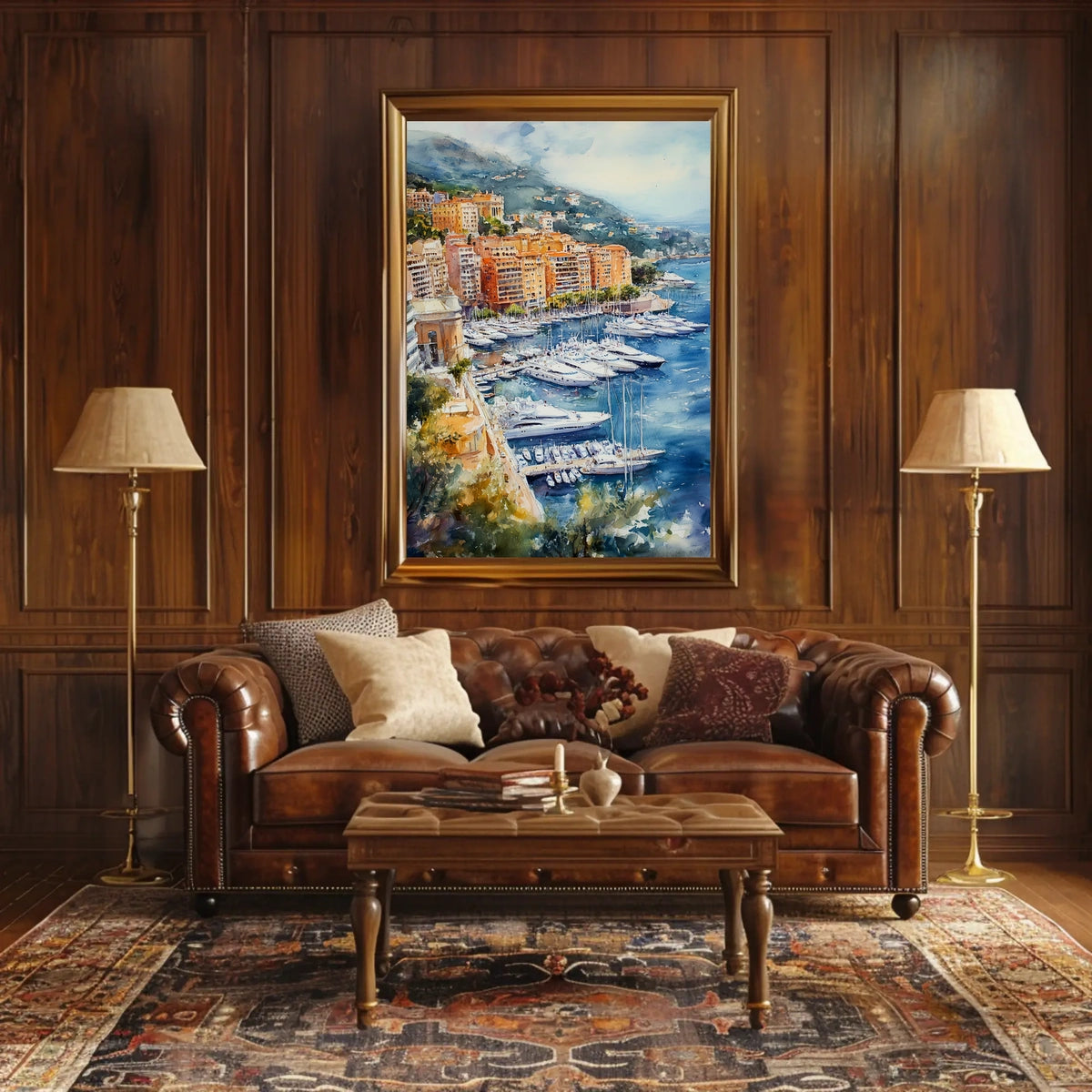 Monaco Monaco Harbor with Yachts View Poster