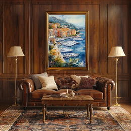 Monaco Monaco Harbor with Yachts View Poster