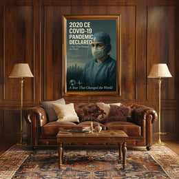 COVID-19 Pandemic Declared Poster Art Print for 2020 CE PosterGoat