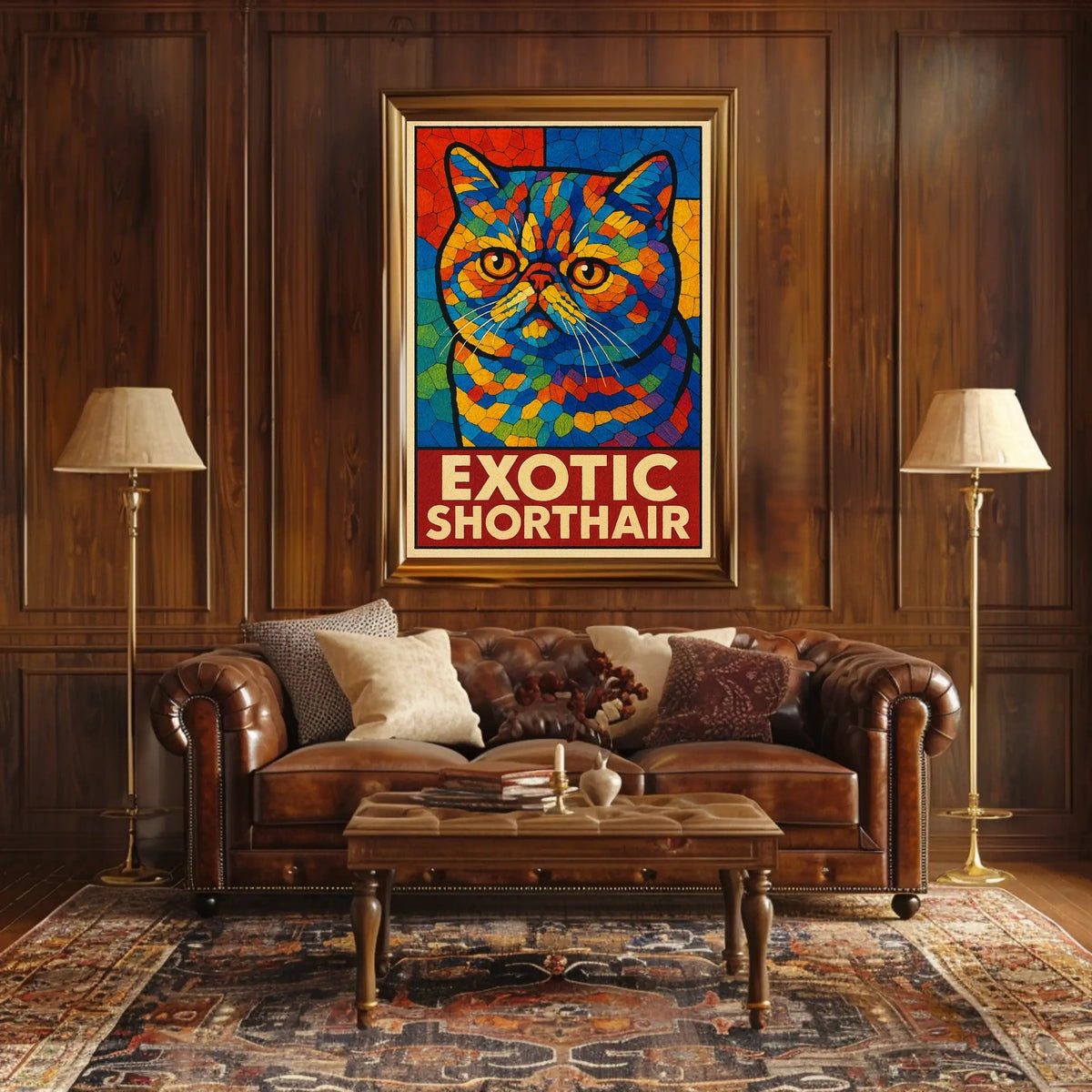 Exotic Shorthair Cat Art Poster