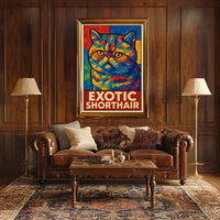 Exotic Shorthair Cat Art Poster