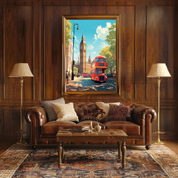 London Cityscape With Big Ben Poster