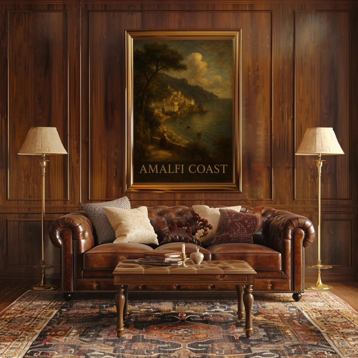 Amalfi Coast Poster Wall Art For Coastal Decor Travel Gift