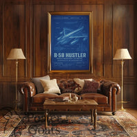 B-58 Hustler Supersonic Bomber Military Aviation Poster