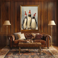 Festive Penguins Trio Poster