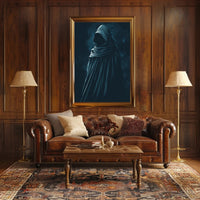 Mysterious Cloaked Figure Gothic Surreal Art Poster PosterGoat