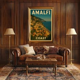 Amalfi Coast Poster Wall Art Travel Print 18x24 Decor