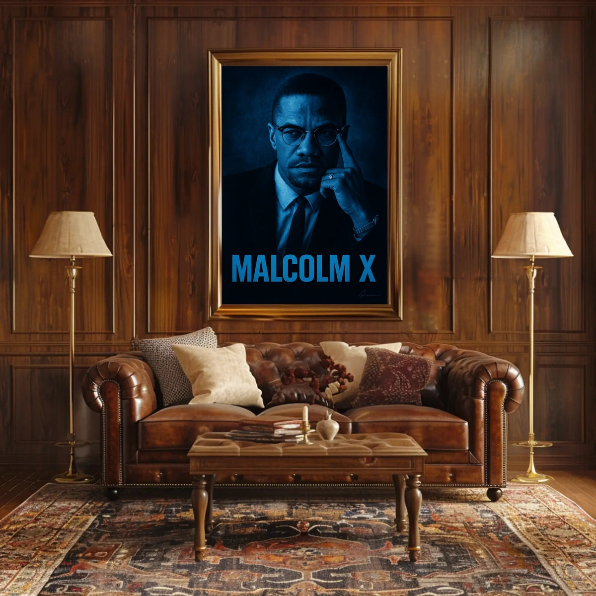 Malcolm X Portrait Poster