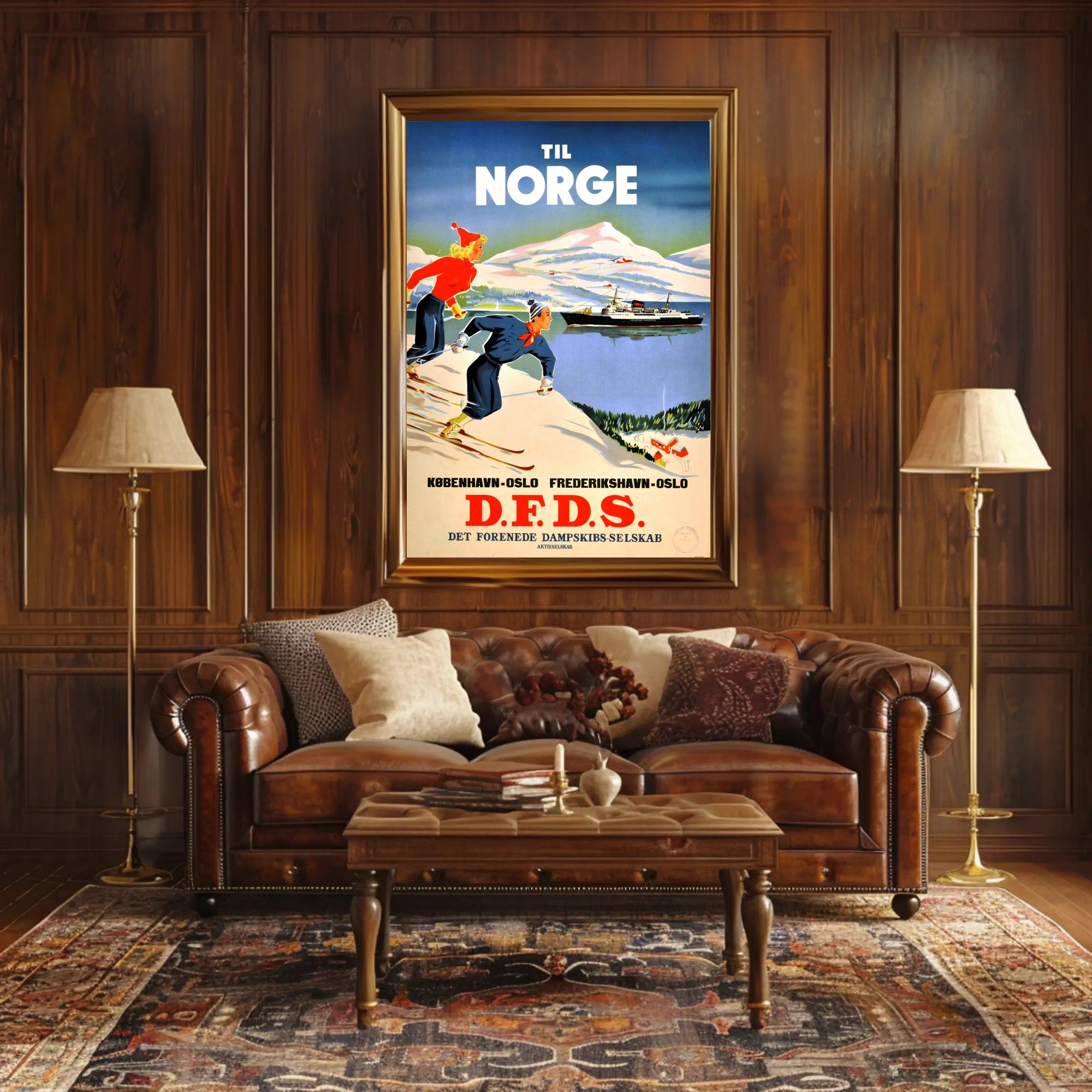 Travel to Norway with D.F.D.S Poster PosterGoat