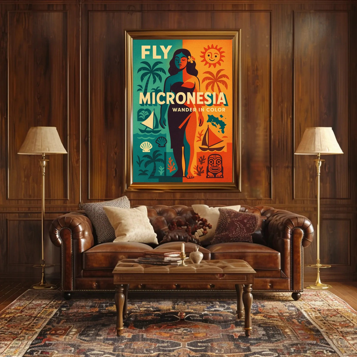 Fly Micronesia Wander in Color Poster