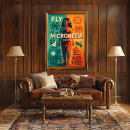 Fly Micronesia Wander in Color Poster