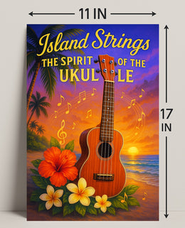 Island Strings - The Spirit of the Ukulele Poster PosterGoat
