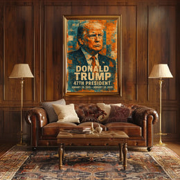 Bold Resolve Donald Trump in Leadership Poster