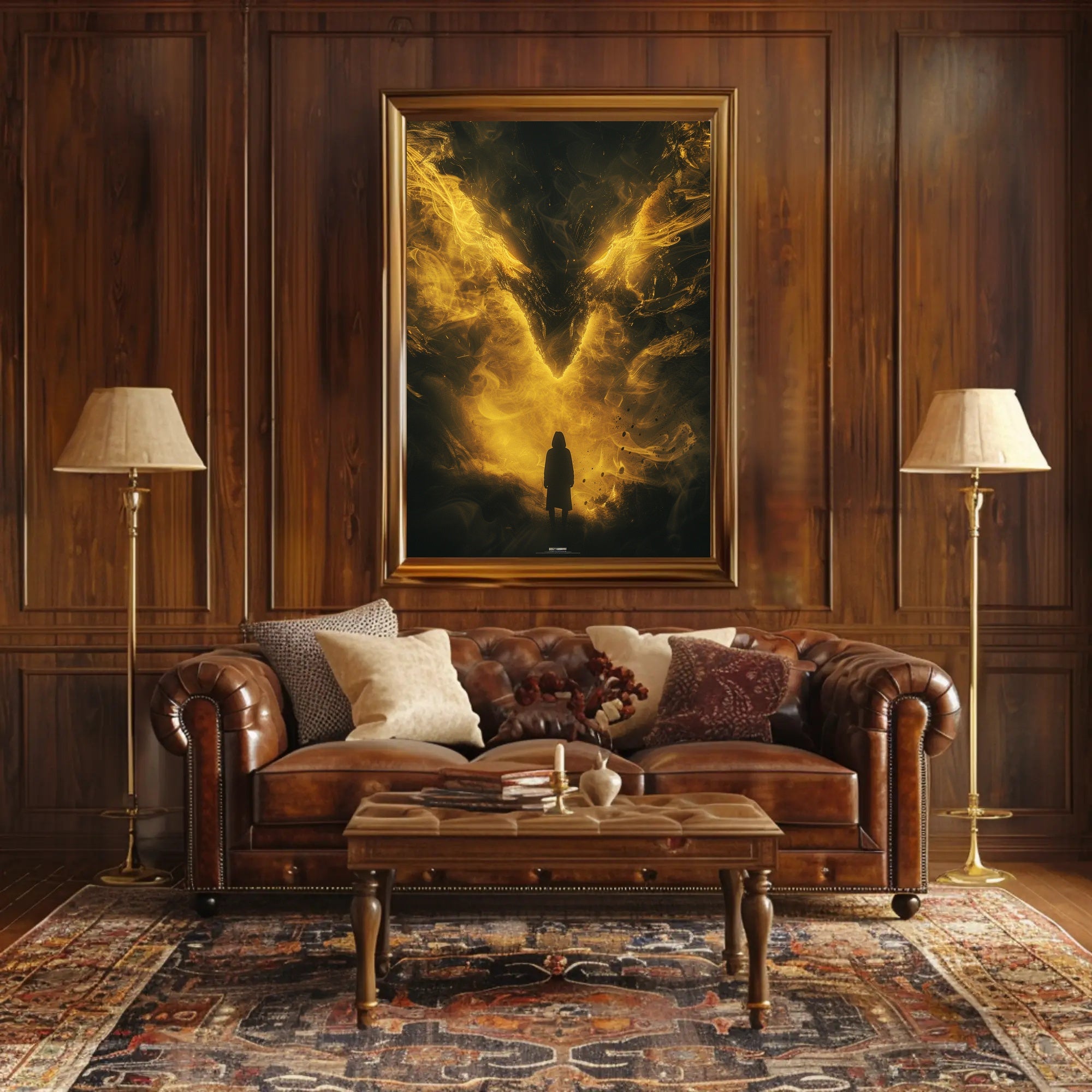 Mystical Vortex: Hooded Figure Fantasy Poster PosterGoat