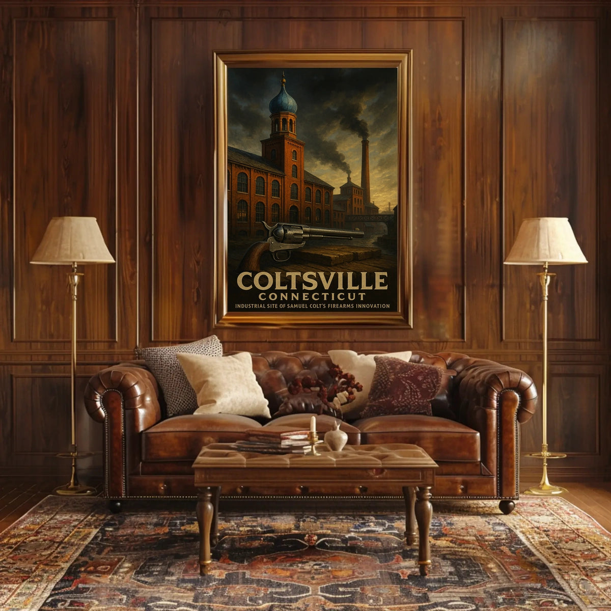 Coltsville, Connecticut Industrial Poster