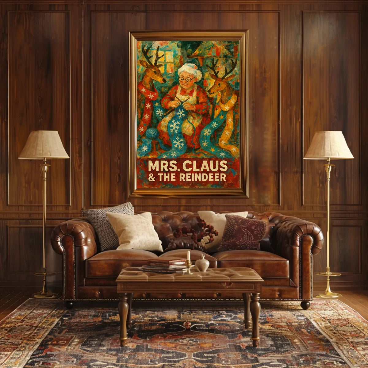 Mrs. Claus The Reindeer Poster