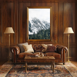 Serene Winter Landscape Photorealistic National Park Poster