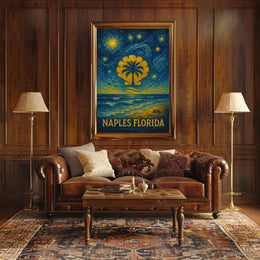 Naples Florida Starry Night Poster