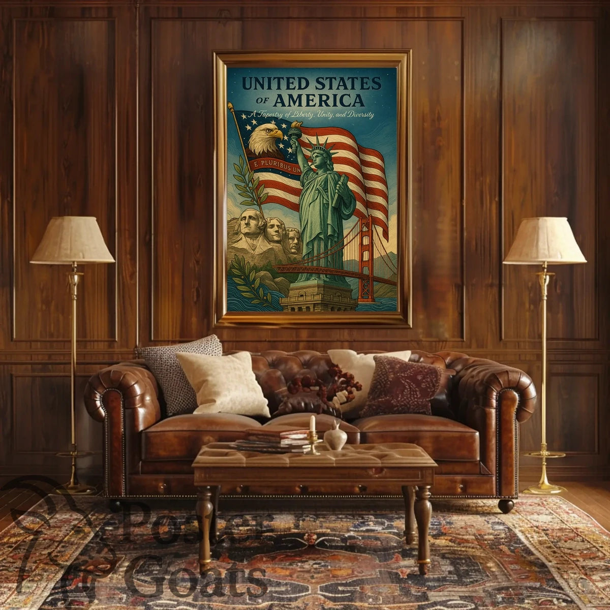 American Icons Vintage Art Poster - Cultural or Heritage Poster
