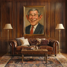George W. Bush Caricature Poster PosterGoat