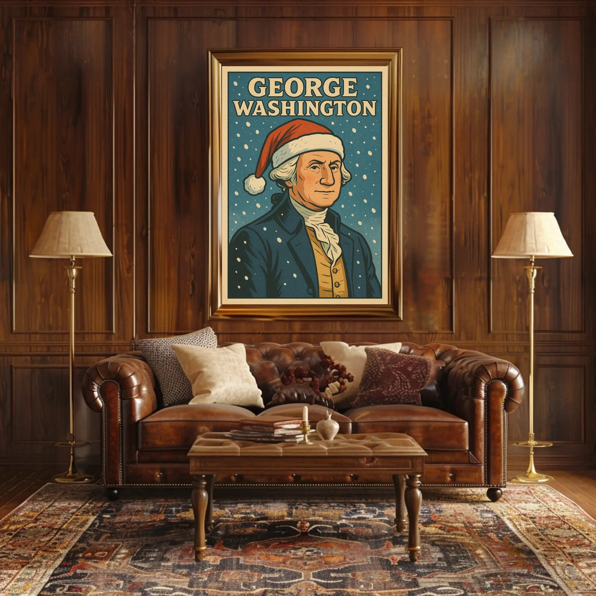George Washington Festive Portrait Poster