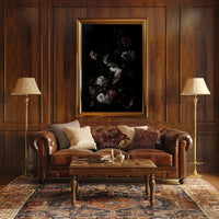 Serene Renaissance Woman Floral Artistry Poster PosterGoat
