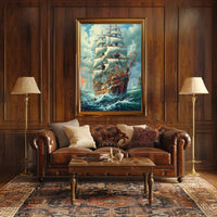 Majestic Sailing Ship At Sea Poster