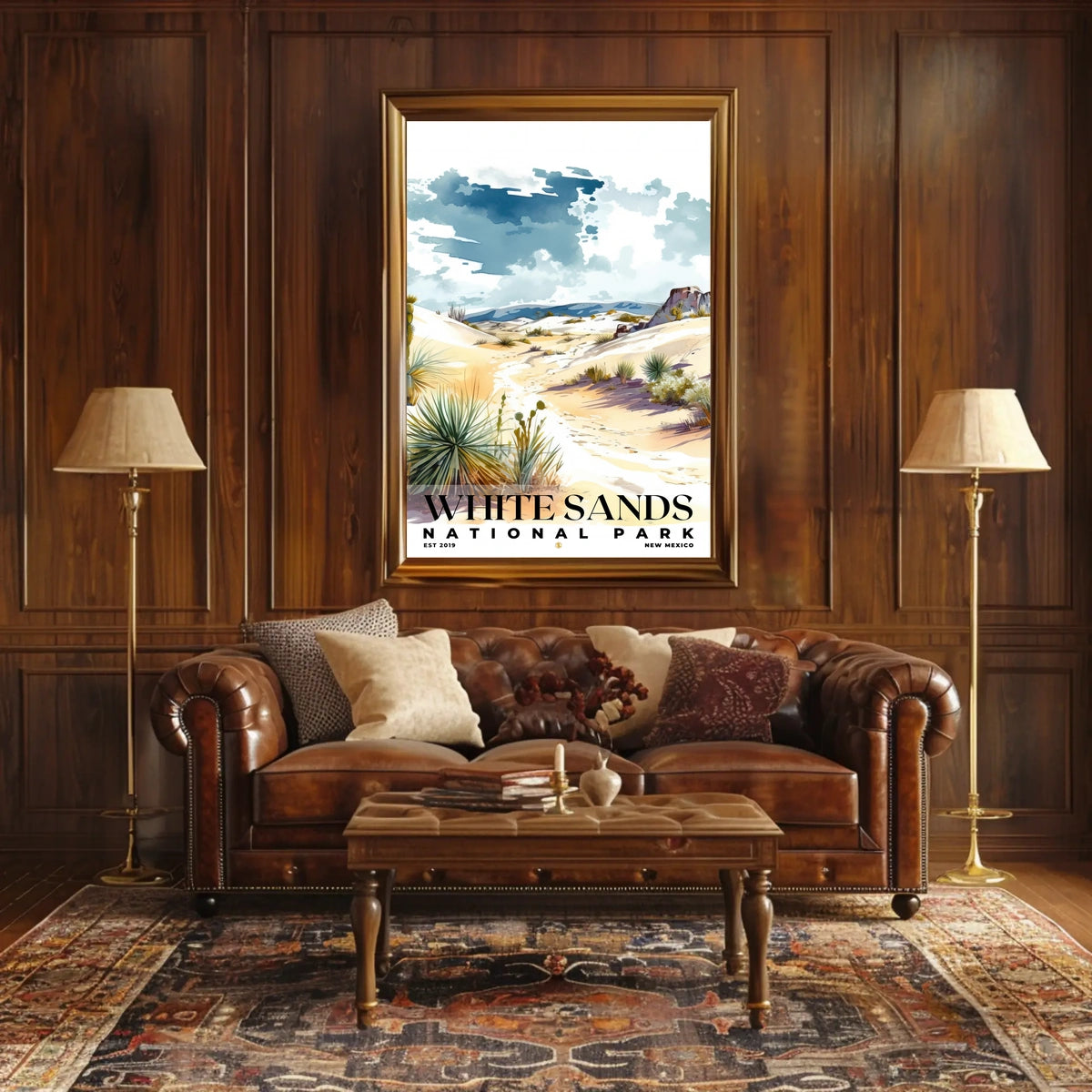White Sands Watercolor Wall Art Poster