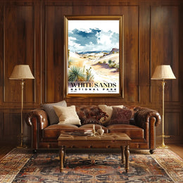 White Sands Watercolor Wall Art Poster