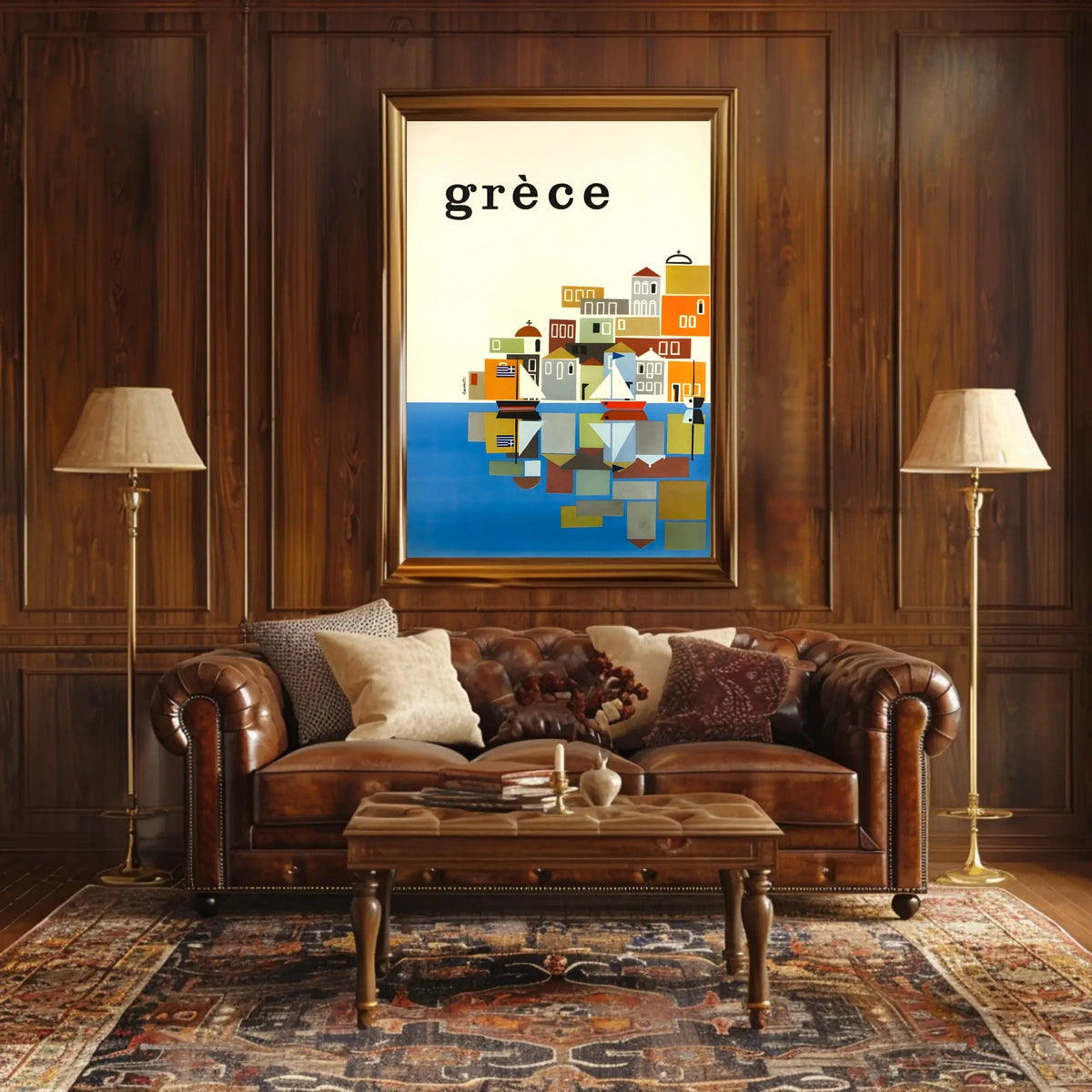 Grèce A Vibrant Reflection Poster