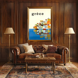Grèce A Vibrant Reflection Poster