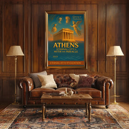 Athens Eternal City Mythology Vintage Heritage Poster
