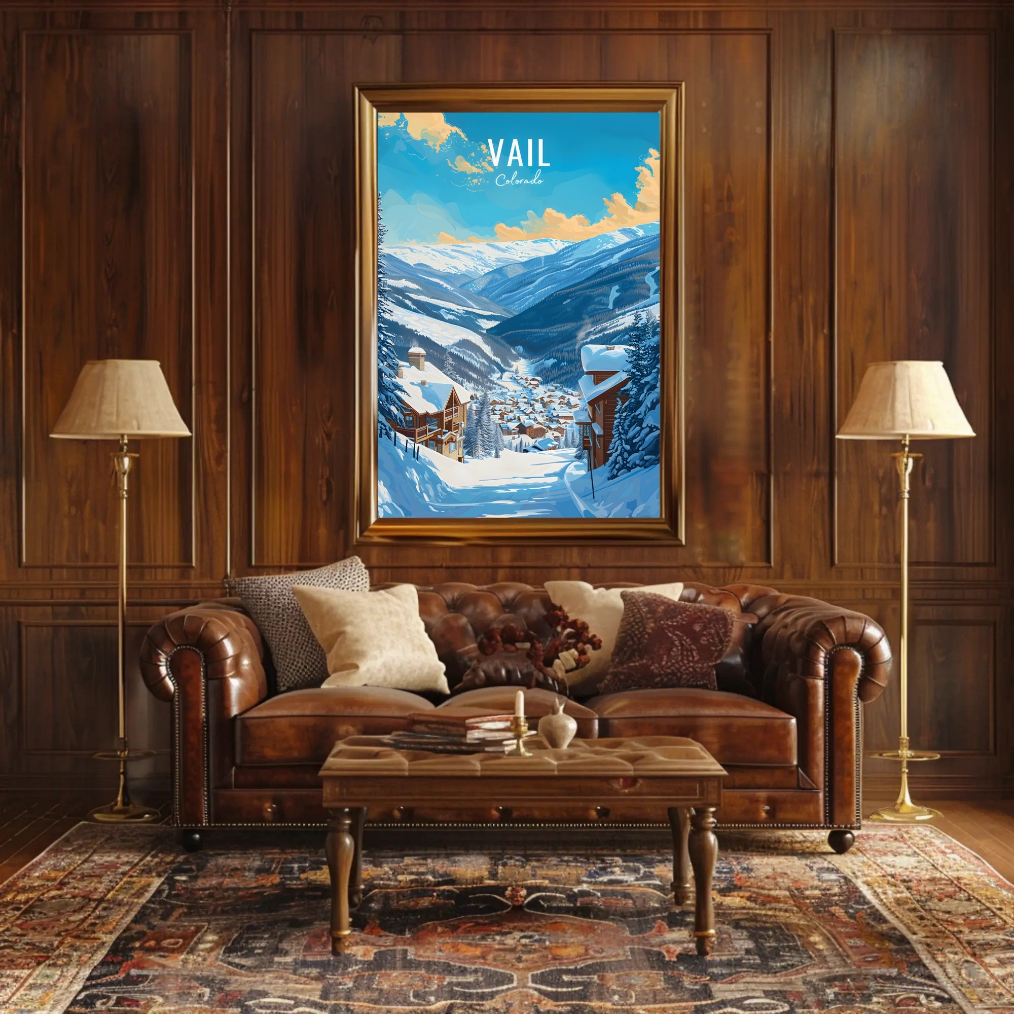 Serene Winter Getaway in Vail Travel Poster