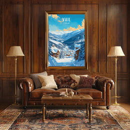 Serene Winter Getaway in Vail Travel Poster