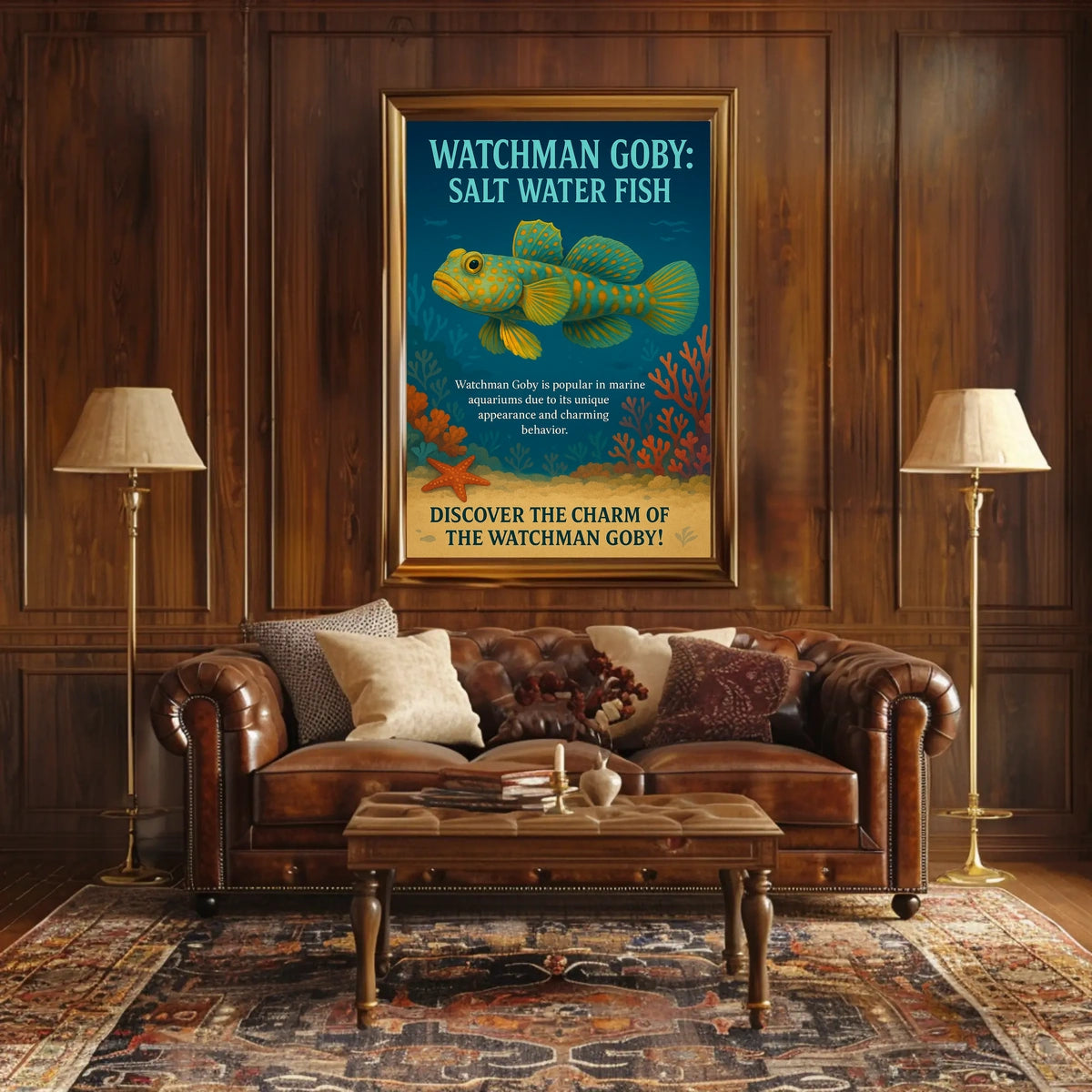 Watchman Goby Salt Water Fish Poster