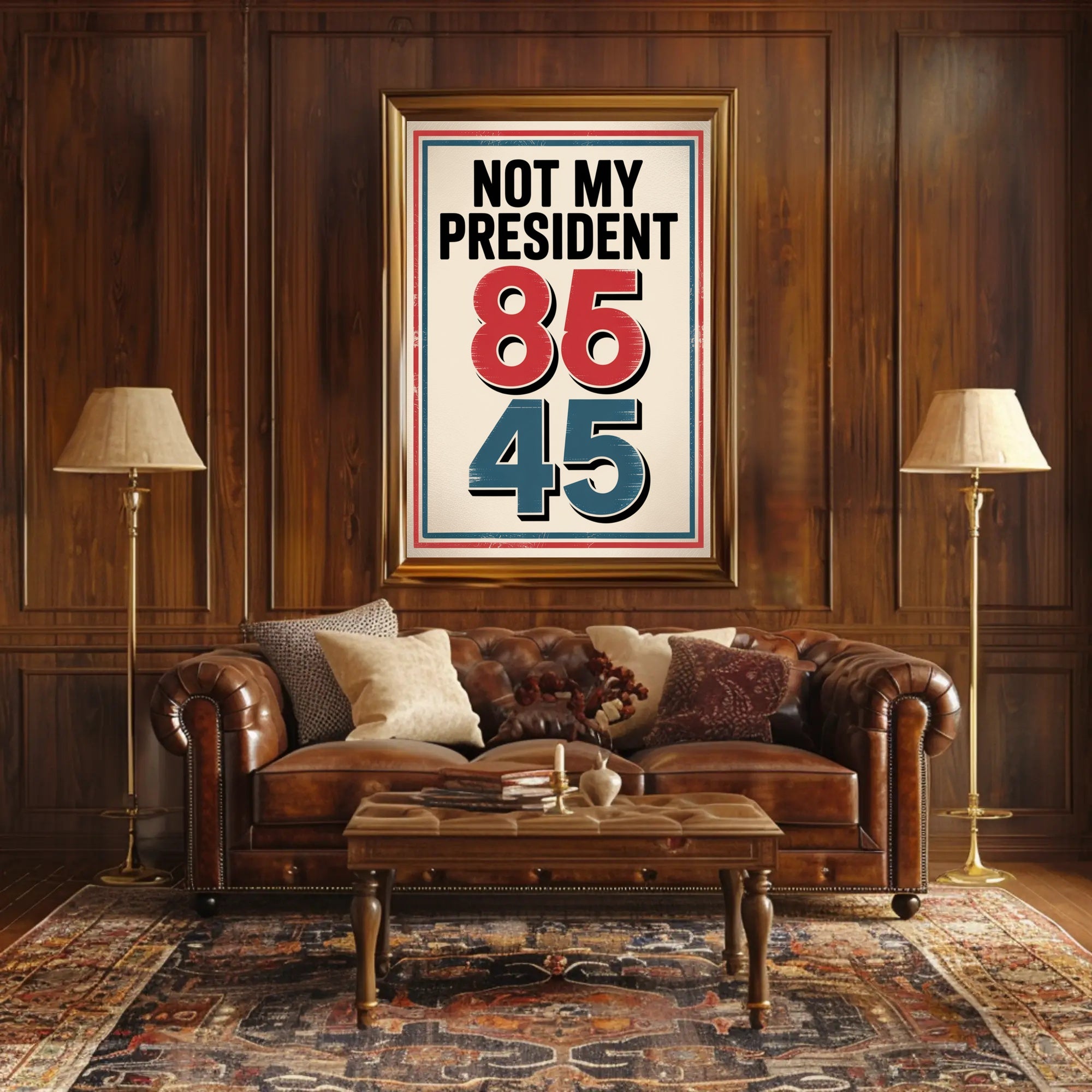 NOT MY PRESIDENT Bold Political or Propaganda Poster
