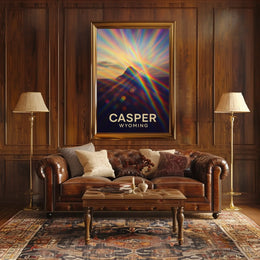 Casper Wyoming Vibrant Perspective Impressionism Poster