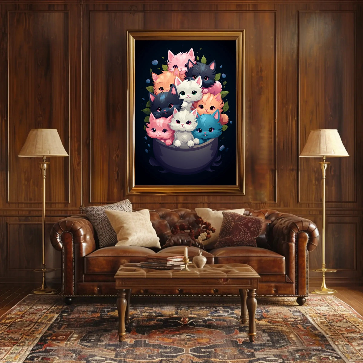 Cuddle Of Kittens Poster
