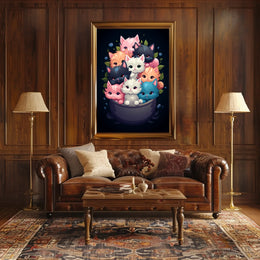 Cuddle Of Kittens Poster