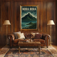 Bora Bora Scenic Island Vintage Travel Poster PosterGoat