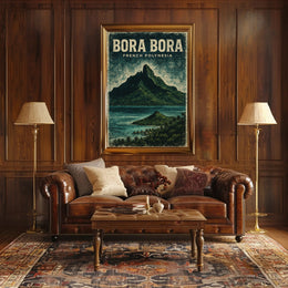 Bora Bora Scenic Island Vintage Travel Poster PosterGoat