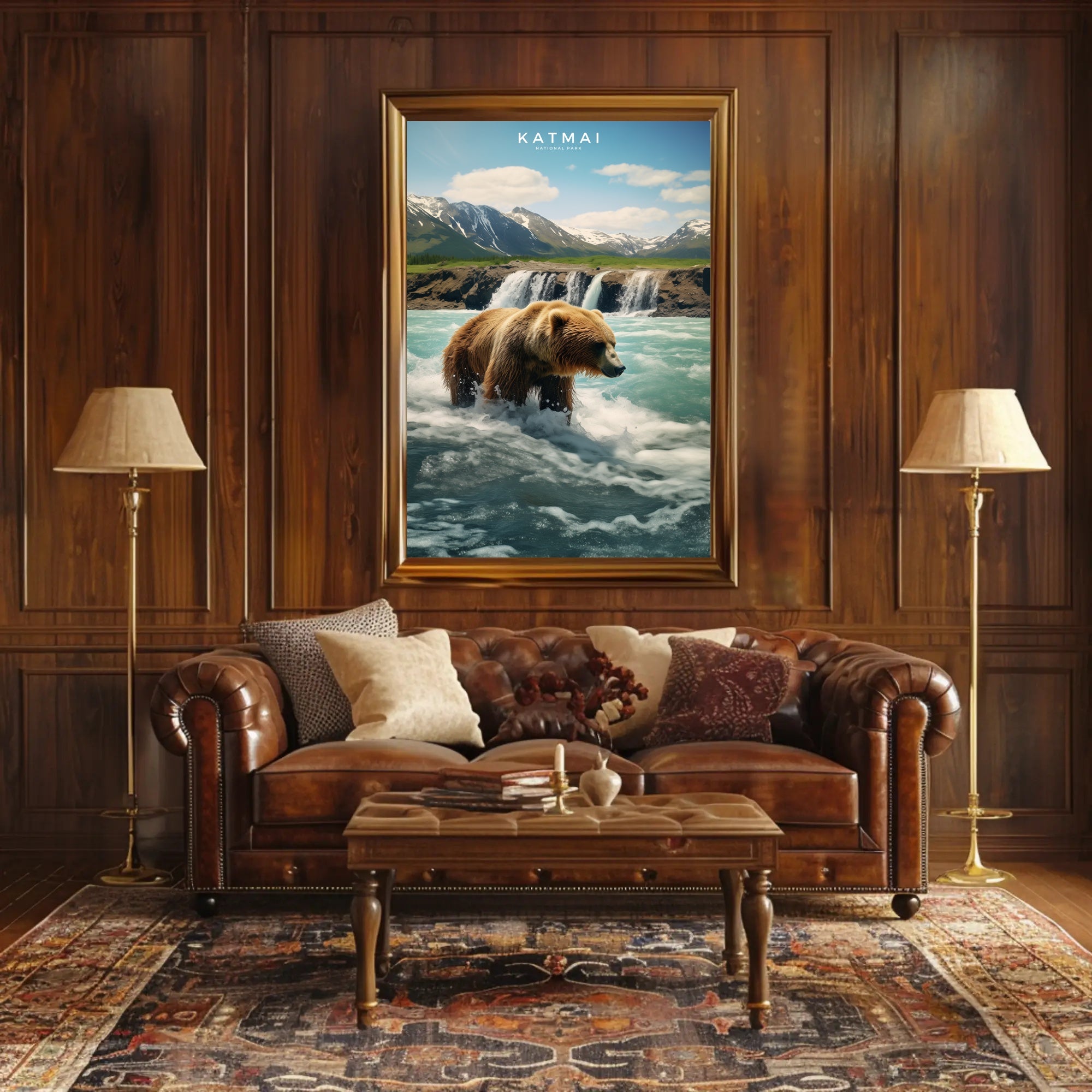 Katmai National Park Bear Poster Travel Print