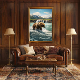 Katmai National Park Bear Poster Travel Print